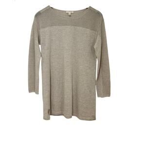 Eileen Fisher Beige Fine Wool Knit Tunic Sweater M
